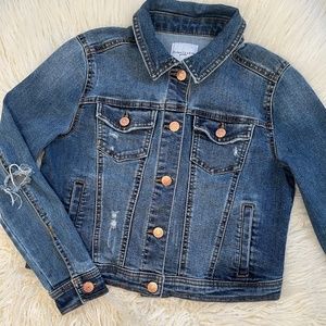 Celebrity Pink Girls NWOT "Distressed Denim Jacket"